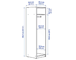 Изображение товара Шкаф распашной Гурскен GURSKEN 213 white ИКЕА (IKEA) на сайте adeta.ru